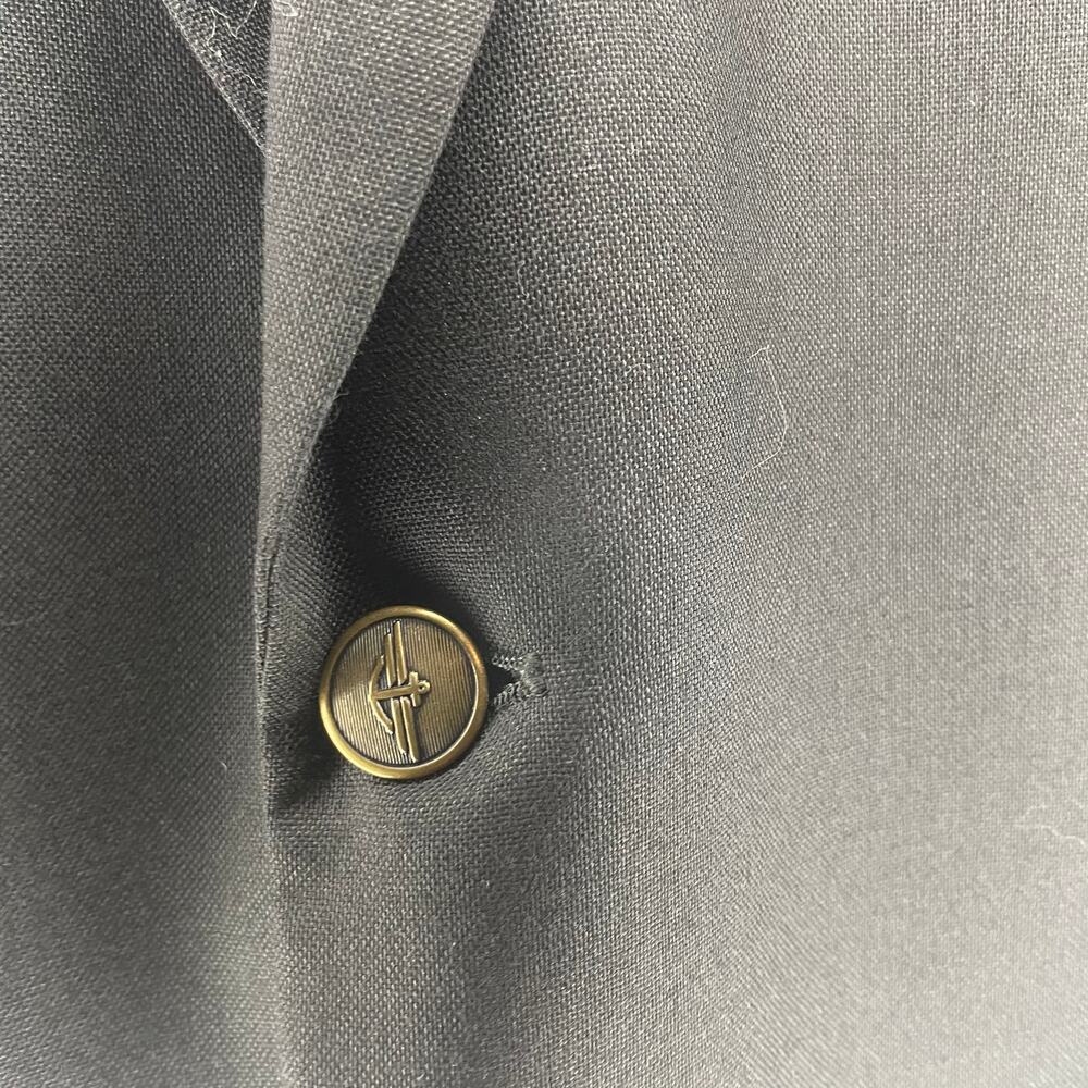 Dockers Black‎ Two Button Single Vent Suit Jacket Blazer Sport Coat Size 42 L - Picture 5 of 6